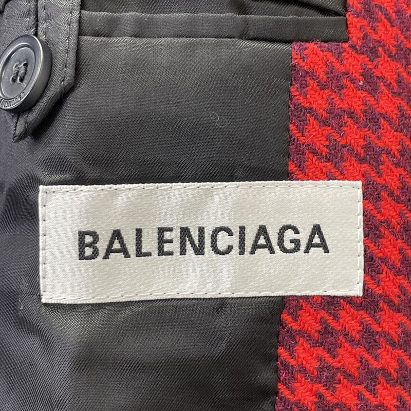 Balenciaga '19 583814 Hound's Tooth Wool Coat 34