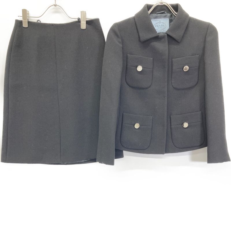 Prada 13 P555a Black Wool Setup 38