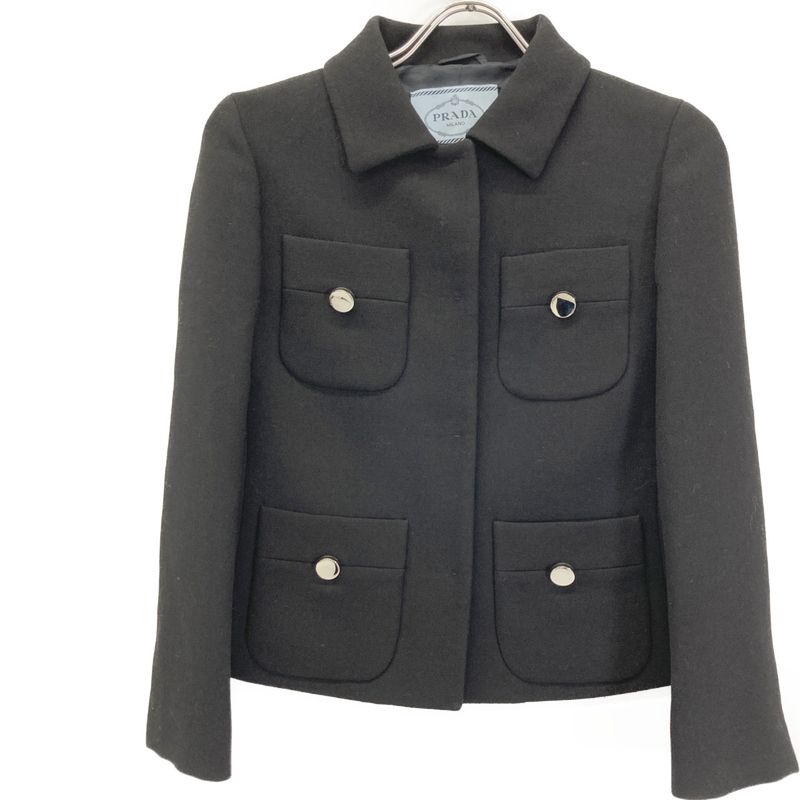 Prada 13 P555a Black Wool Setup 38