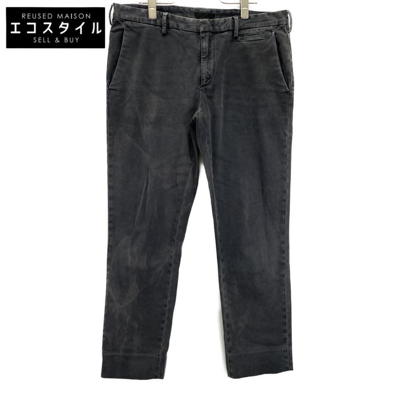 Prada Gepa88 S141 1C5N Dark Gray Zip Fly Straight Pants 48