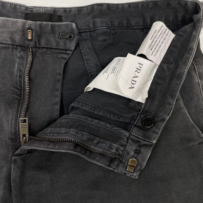 Prada Gepa88 S141 1C5N Dark Gray Zip Fly Straight Pants 48