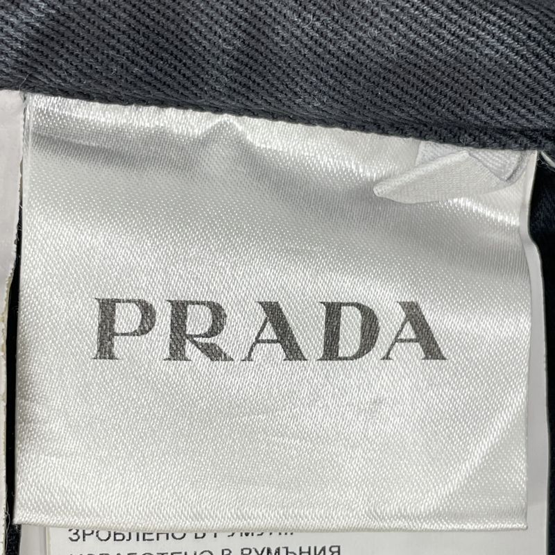 Prada Gepa88 S141 1C5N Dark Gray Zip Fly Straight Pants 48