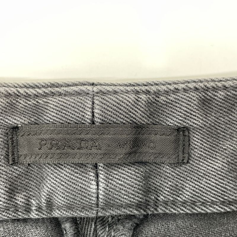 Prada Gepa88 S141 1C5N Dark Gray Zip Fly Straight Pants 48