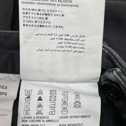 Prada Gepa88 S141 1C5N Dark Gray Zip Fly Straight Pants 48