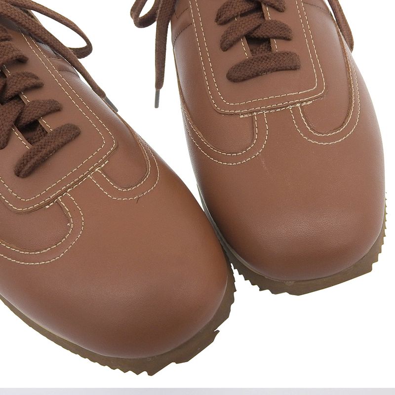 Hermes Current Logo Quick Side H Logo Box Calf Leather Sneakers Shoes 43