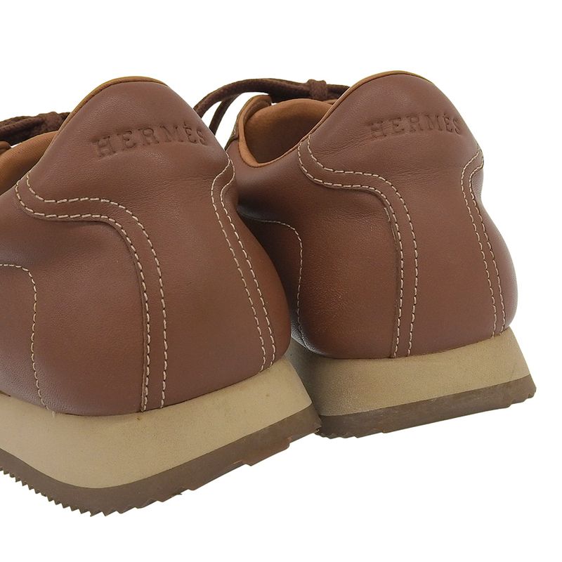 Hermes Current Logo Quick Side H Logo Box Calf Leather Sneakers Shoes 43