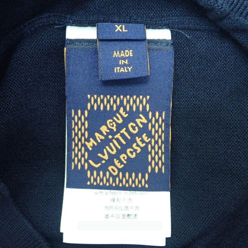 Louis Vuitton Embroidered Short Sleeve 1ahujk Polo Shirt Cotton Black Men's