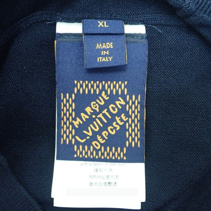 Louis Vuitton Embroidered Short Sleeve 1ahujk Polo Shirt Cotton Black Men's