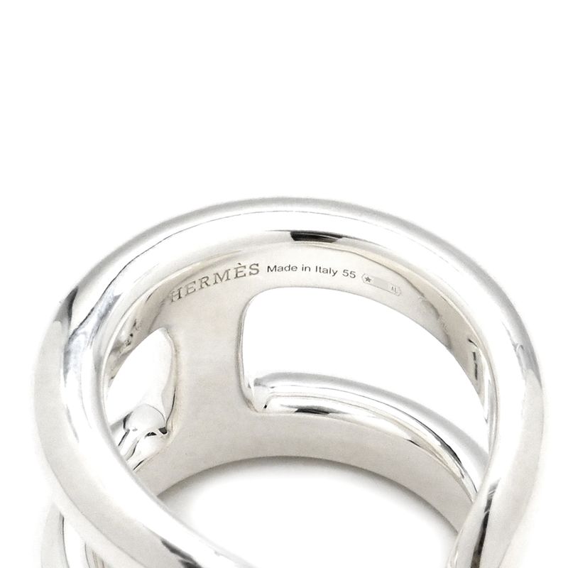 Hermes Ring Osmoz GM Silver 925 Silver #55(jp15) Accessories Ag925 H Motif #15