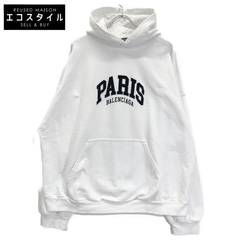 Balenciaga 674988 White Pullover Hoodie Ⅿ