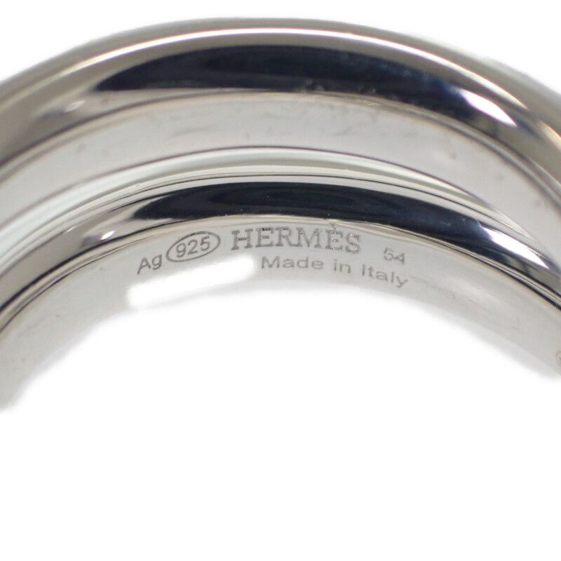 Hermes Vertige 13 No 54 H104261b Ring 2 Rings Silver 925 Ladies Men Unisex [A