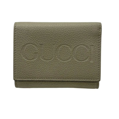 2615 Gucci Embossed Logo Wallet Trifold Wallet 731694 Ivory Pre-Owned
