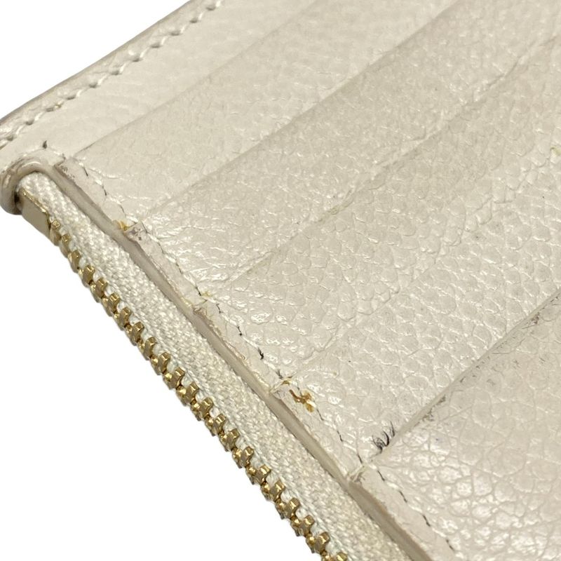 Saint Laurent Paris Coin Case Fragment Zip Pouch 631992 Grey Beige With Card