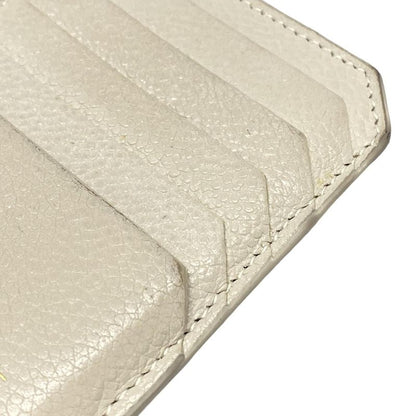 Saint Laurent Paris Coin Case Fragment Zip Pouch 631992 Grey Beige With Card