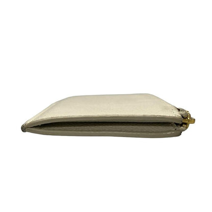 Saint Laurent Paris Coin Case Fragment Zip Pouch 631992 Grey Beige With Card