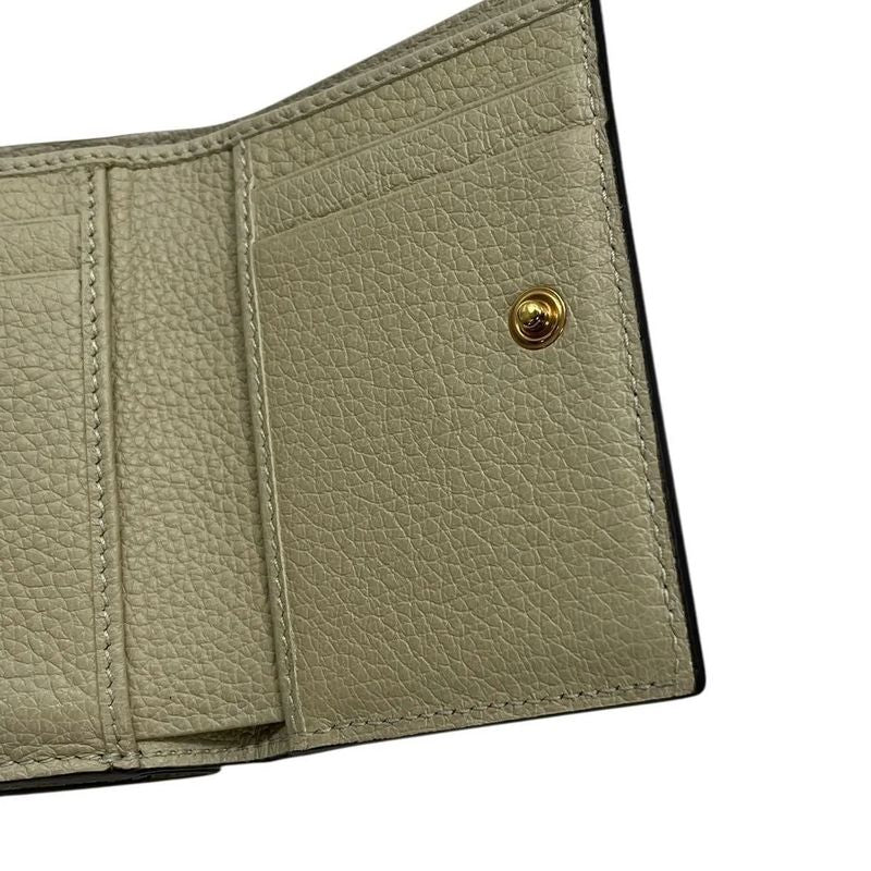 2615 Gucci Embossed Logo Wallet Trifold Wallet 731694 Ivory Pre-Owned