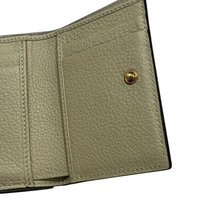 2615 Gucci Embossed Logo Wallet Trifold Wallet 731694 Ivory Pre-Owned