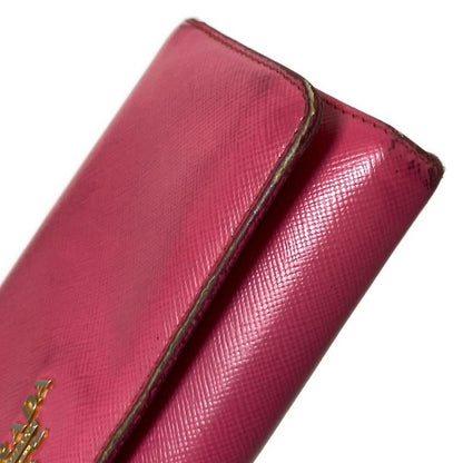 Prada Long Wallet - 1m1132 Pink Leather