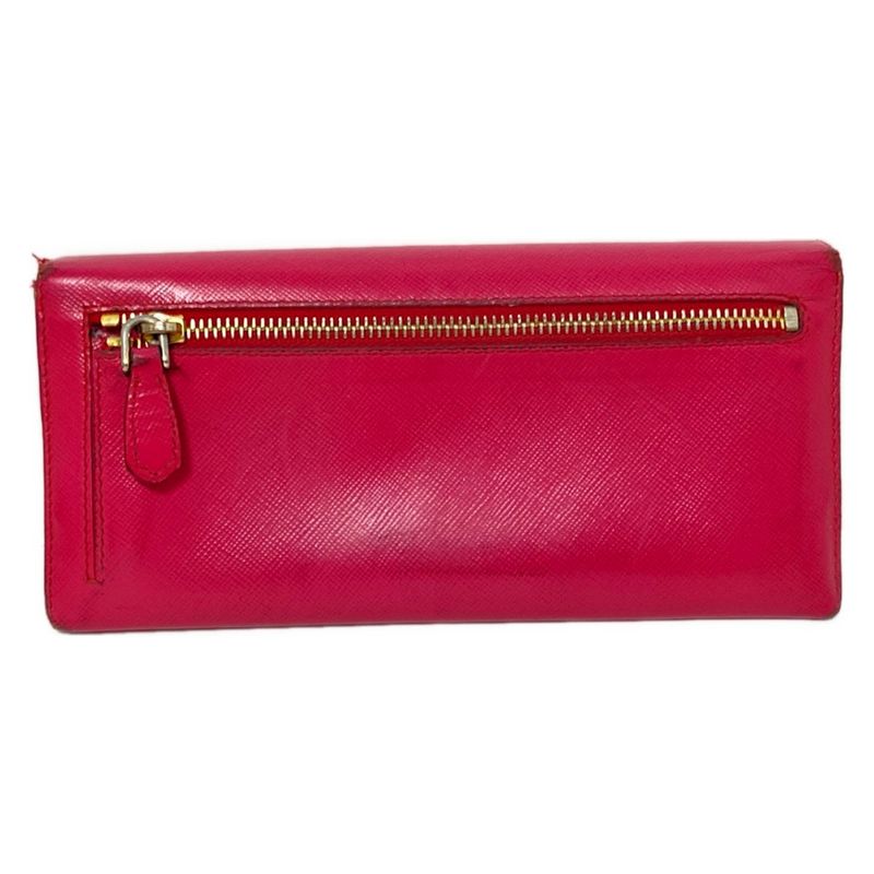 Prada Long Wallet - 1m1132 Pink Leather