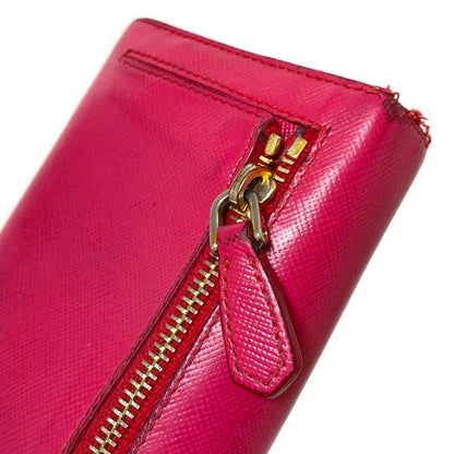 Prada Long Wallet - 1m1132 Pink Leather