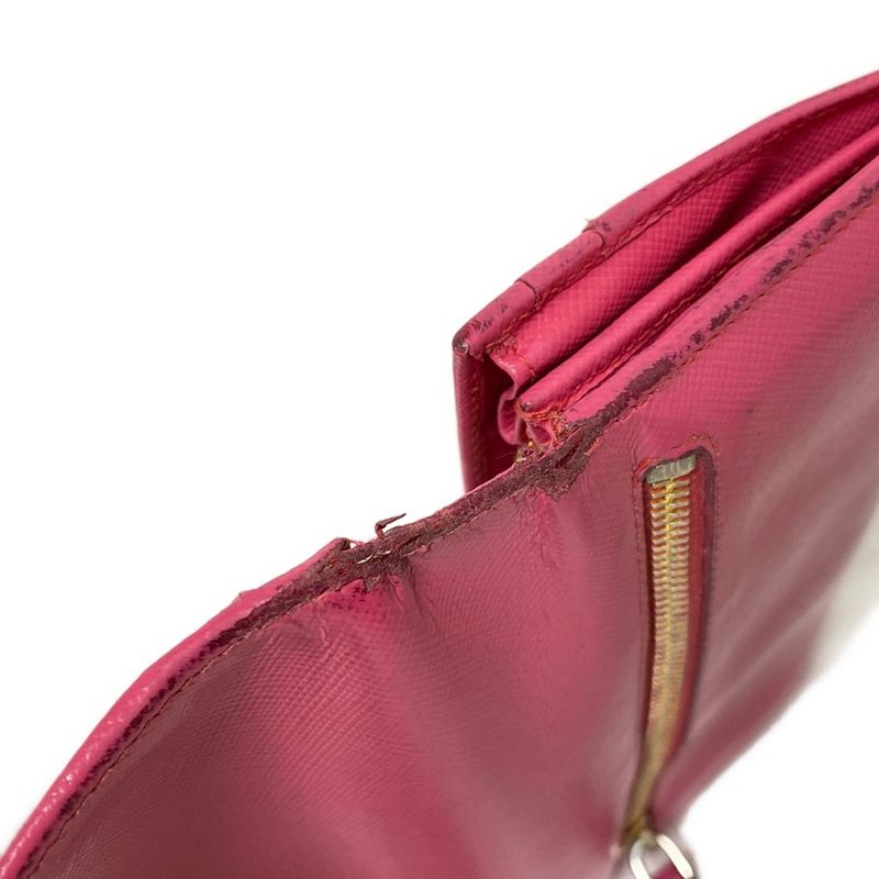 Prada Long Wallet - 1m1132 Pink Leather