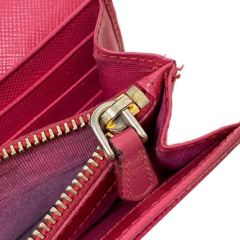 Prada Long Wallet - 1m1132 Pink Leather