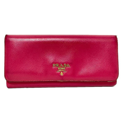Prada Long Wallet - 1m1132 Pink Leather
