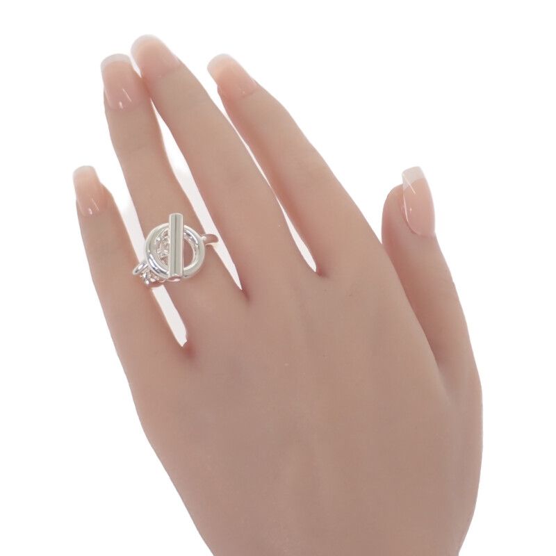 Hermes Croisette 10.5 52 Ring Silver 925 Ladies Men Unisex Gift [grade A