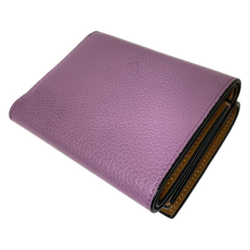 Loewe Trifold Wallet Vertical Wallet Small Light Purple And Beige