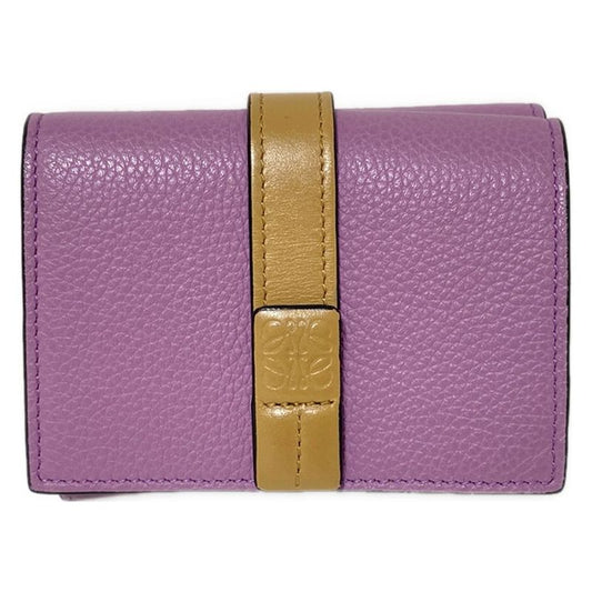 Loewe Trifold Wallet Vertical Wallet Small Light Purple And Beige