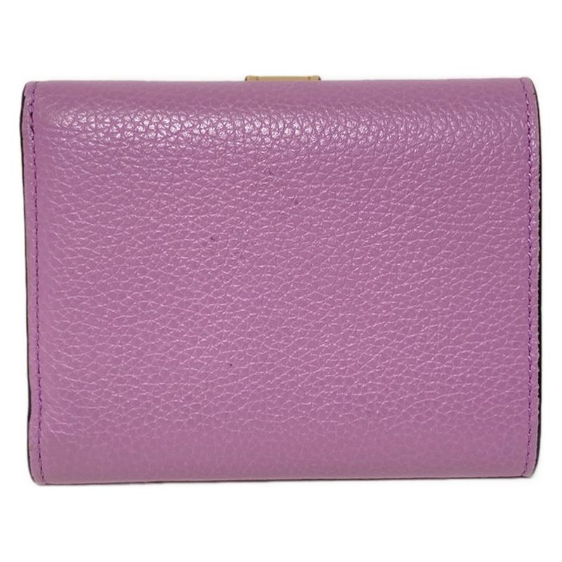 Loewe Trifold Wallet Vertical Wallet Small Light Purple And Beige