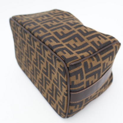 Fendi Zucca Vanity Bag Jacquard Leather Khaki