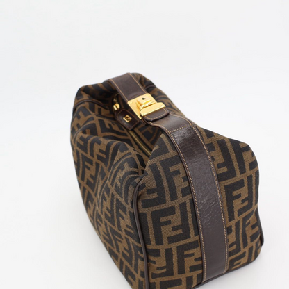 Fendi Zucca Vanity Bag Jacquard Leather Khaki