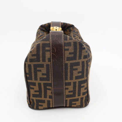 Fendi Zucca Vanity Bag Jacquard Leather Khaki