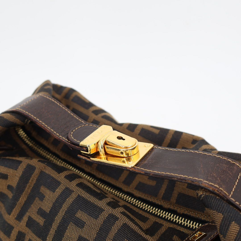 Fendi Zucca Vanity Bag Jacquard Leather Khaki