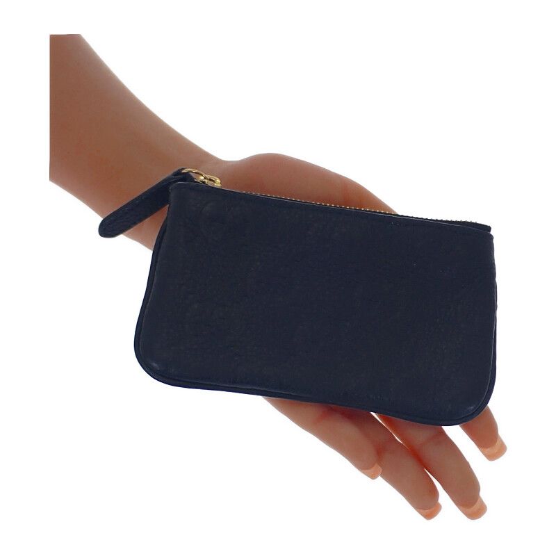 Gucci GG Emblem Key Pouch 815891 Aaeem 1000 Key Case GG Grain Leather Black