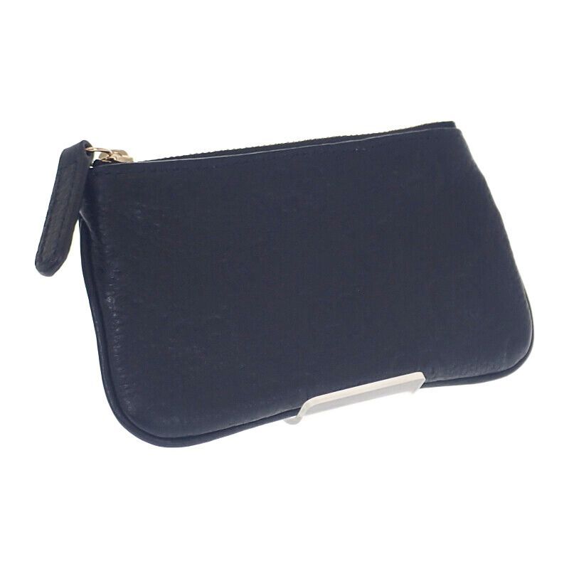 Gucci GG Emblem Key Pouch 815891 Aaeem 1000 Key Case GG Grain Leather Black