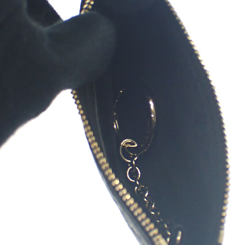 Gucci GG Emblem Key Pouch 815891 Aaeem 1000 Key Case GG Grain Leather Black