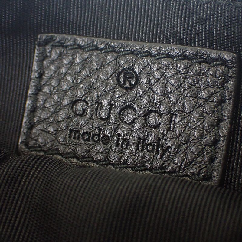 Gucci GG Emblem Key Pouch 815891 Aaeem 1000 Key Case GG Grain Leather Black