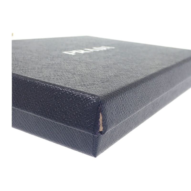 Prada Chain Shoulder Bag 1ni054 Handbag Tessuto Impuntu Nylon Navy Leather Gold