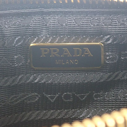 Prada Chain Shoulder Bag 1ni054 Handbag Tessuto Impuntu Nylon Navy Leather Gold