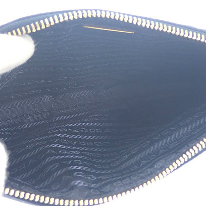 Prada Chain Shoulder Bag 1ni054 Handbag Tessuto Impuntu Nylon Navy Leather Gold