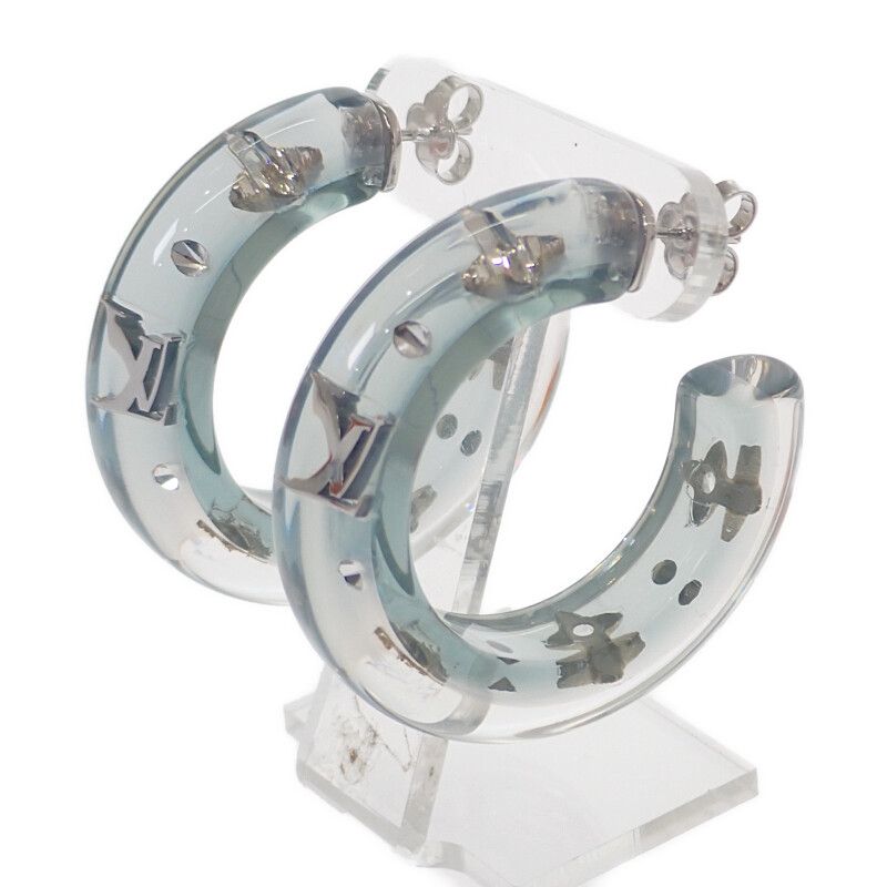 Louis Vuitton Earrings - LV Sparks M02817 Hoop Earrings Resin Strass Blue