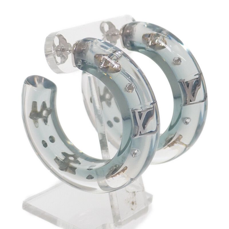 Louis Vuitton Earrings - LV Sparks M02817 Hoop Earrings Resin Strass Blue
