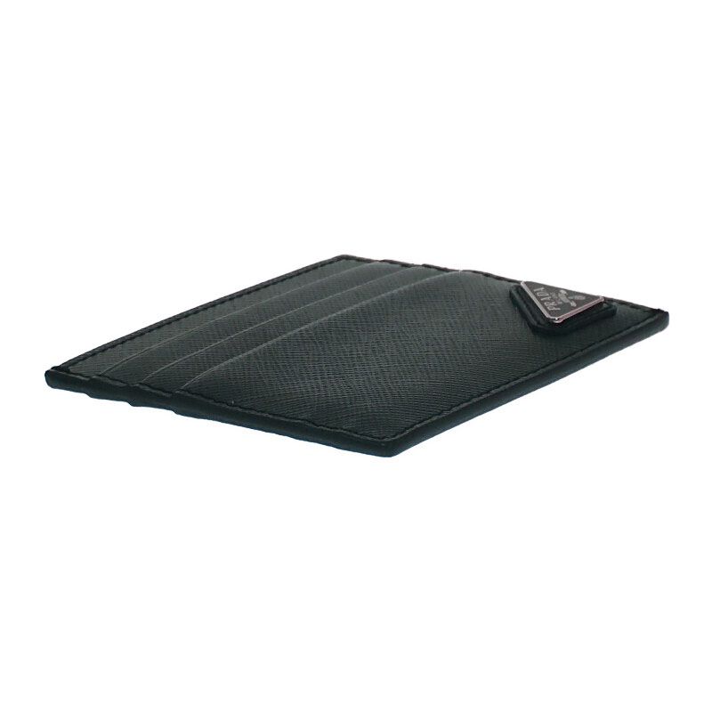 Prada Triangle 2mc223_qhh_f077u Card Case Saffiano Green Smeraldo Men's Women's