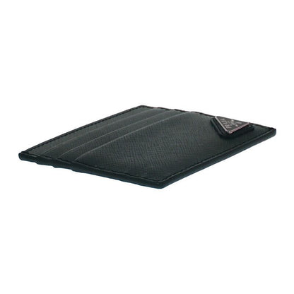 Prada Triangle 2mc223_qhh_f077u Card Case Saffiano Green Smeraldo Men's Women's