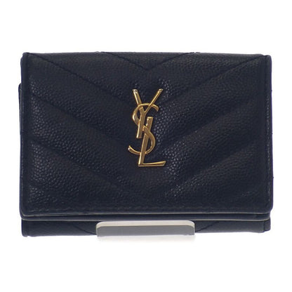 Saint Laurent Monogram Origami Tiny 668274bowa11000 Trifold Wallet Calf Black