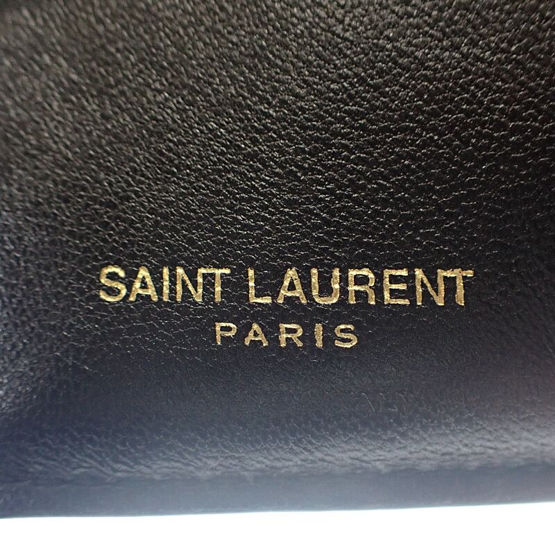 Saint Laurent Monogram Origami Tiny 668274bowa11000 Trifold Wallet Calf Black