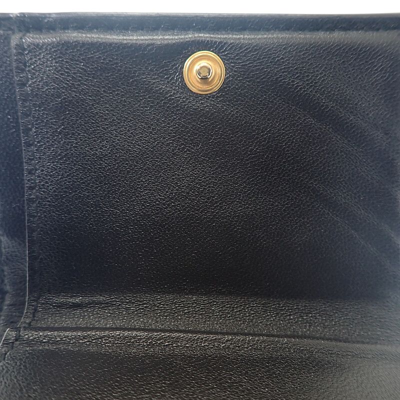 Saint Laurent Monogram Origami Tiny 668274bowa11000 Trifold Wallet Calf Black