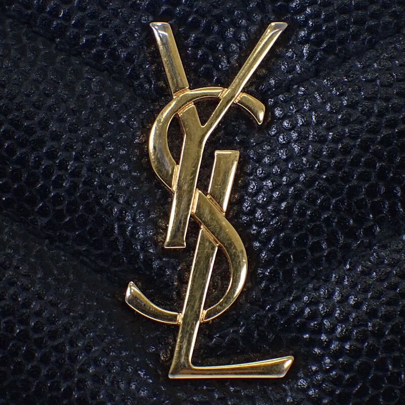 Saint Laurent Monogram Origami Tiny 668274bowa11000 Trifold Wallet Calf Black